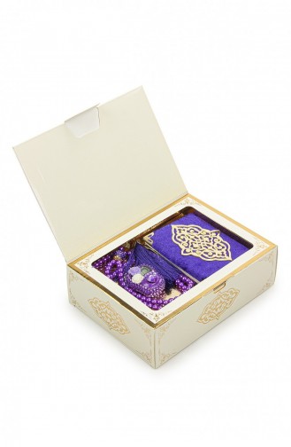 Purple Stone Chanting Pocket Size Arabisch Yasin İ Şerif Mit Perlen-Rosenkranz Hadsch Umrah Geschenkset 4897654306654 4897654306654