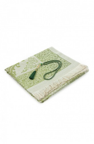 Mitgift-Gebetsteppich-Set Mit Perlen-Gebetsperlen Und Geschenkbox Passend Für Das Braut- Und Bräutigam-Paket Grün 4897654306660 4897654306660
