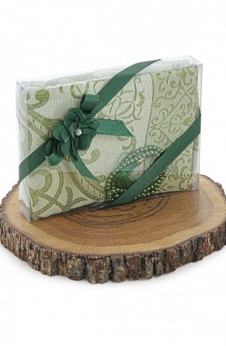 Mitgift-Gebetsteppich-Set Mit Perlen-Gebetsperlen Und Geschenkbox Passend Für Das Braut- Und Bräutigam-Paket Grün 4897654306660 4897654306660