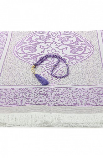 Mitgift-Gebetsteppich-Set Mit Perlen-Gebetsperlen Und Geschenkbox Passend Für Das Paket Von Braut Und Bräutigam Lila 4897654306662 4897654306662
