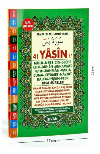 Ikhvan 41 Yasin Livre Taille Moyenne 176 Pages Couleur Verte Mevlid Cadeau 9786055256616 9786055256616