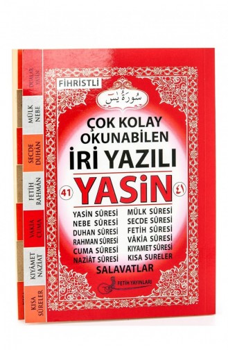 Yasin Kitabı Orta Boy 128 Sayfa İri Yazılı Sade Arapça Fetih Yayınları Mevlid Hediyeliği 9786056140631