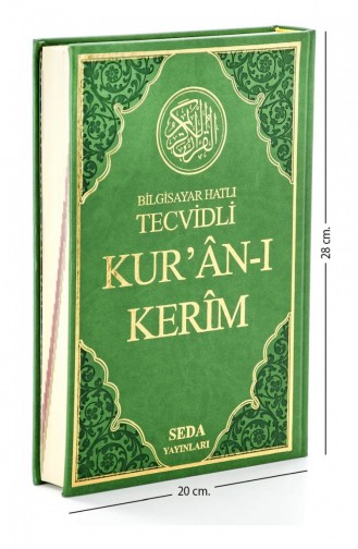 Tecvidli Kuranı Kerim Bilgisayar Hatlı Rahle Boy Seda Yayınevi 9789944199612