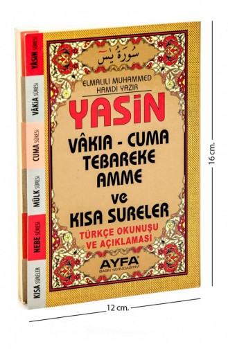Yasin Book Bag Size 128 Pages With Index Ayfa Publishing House Mevlüt Gift 9789944933384 9789944933384