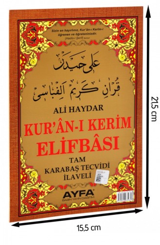 Ali Haydar Elifbası 1659 9789944933506 9789944933506