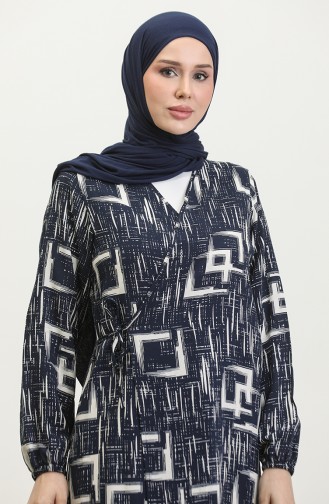 فستان الصلاة من رباط من جنب  4483D-01 كحلي 4483D-01