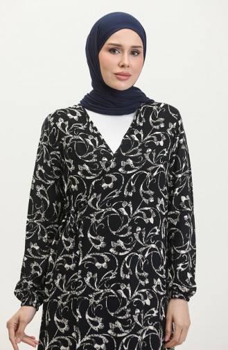 فستان الصلاة من رباط من جنب  4483H-01 كحلي 4483H-01