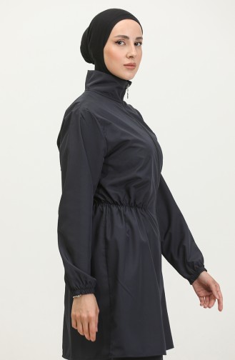 Maillot De Bain Hijab Avec Sac 2038-04 Bleu Marine 2038-04