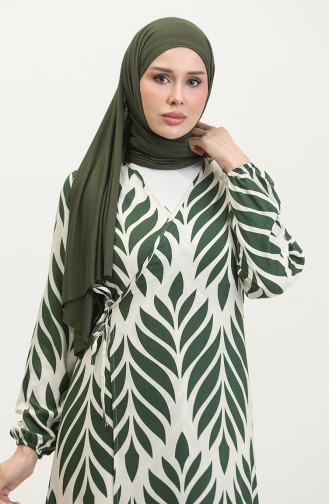 فستان الصلاة من رباط من جنب  4483-03 أسود أخضر زمردي 4483-03