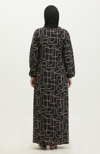 فستان الصلاة من رباط من جنب  4483A-03 أسود 4483A-01