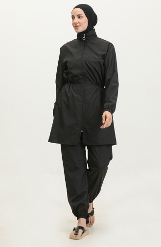 Maillot De Bain Hijab Avec Sac 2038-01 Noir 2038-01