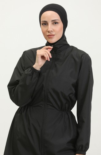 ملابس سباحة للحجاب مع حقيبة 2038-01 لون أسود 2038-01