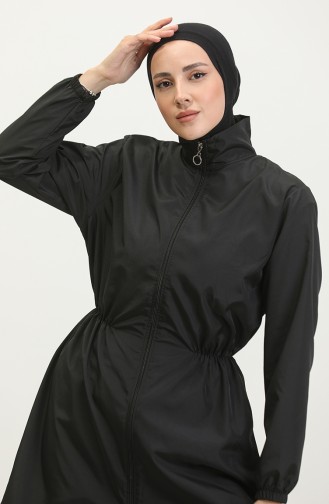 Hijab-Badeanzug Mit Tasche 2038-01 Schwarz 2038-01