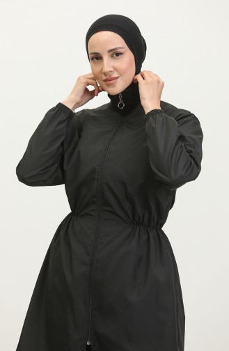 ملابس سباحة للحجاب مع حقيبة 2038-01 لون أسود 2038-01