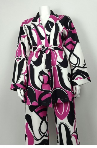 Large Size Jacket Suit Fuchsia Tk232 1257