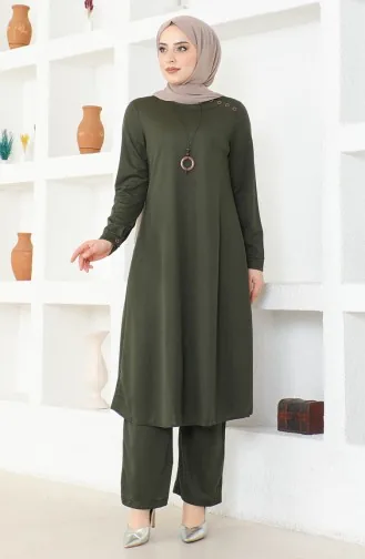 Halskette Tunika Hose Doppelanzug 0580-04 Khaki 0580-04