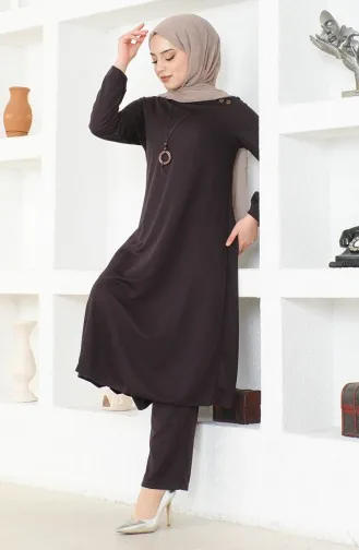 Necklace Two Piece Suit 0580-05 Plum 0580-05