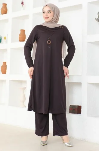 Necklace Two Piece Suit 0580-05 Plum 0580-05