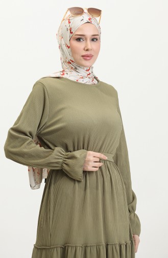 Belgüzar Skirt Gathered Dress Nzr003b-09 Light Khaki 003B-09