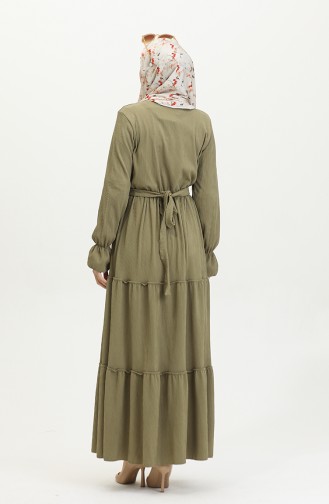 Belgüzar Skirt Gathered Dress Nzr003b-09 Light Khaki 003B-09