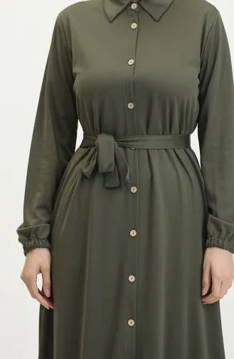 Robe Hijab Boutonnée 2021-05 Kaki 2021-05