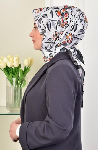 Azalea-Schal Aus Weicher Baumwolle Mit Muster Schwarz Acelyasoft00 001 00_001