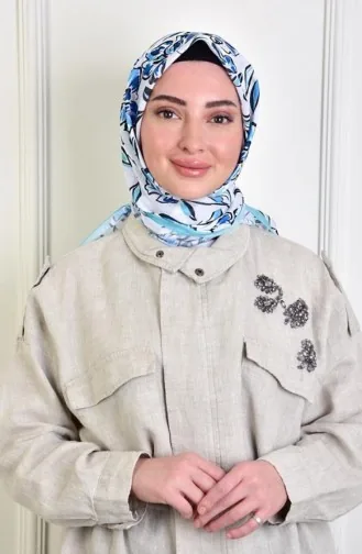Azalea Soft Cotton Patterned Scarf Akua Acelyasoft00 253 00_253