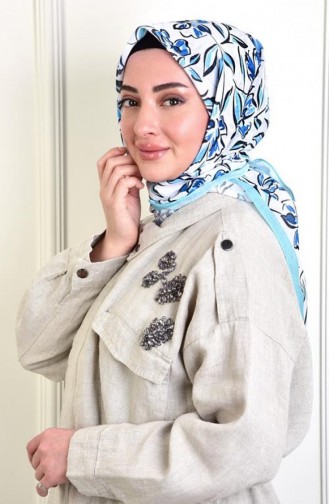 Azalea Soft Cotton Patterned Scarf Akua Acelyasoft00 253 00_253