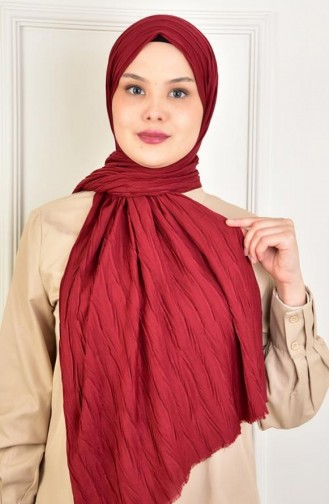 Mimosa Pleated Shawl Claret Red Mimosapilyselı00 003 00_003