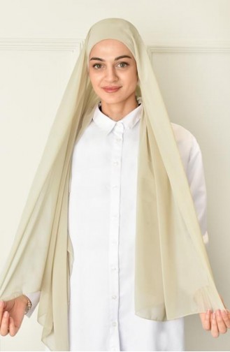 Practical Bonnet Chiffon Shawl Beige Prtkbone00 005 00_005