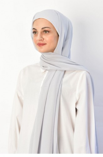 Practical Bonnet Chiffon Shawl Silver Prtkbone00 018 00_018