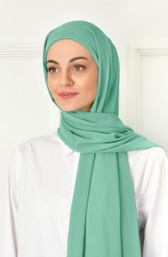 Bonnet Pratique Châle En Mousseline De Soie Vert D`eau Prtkbone00 058 00_058