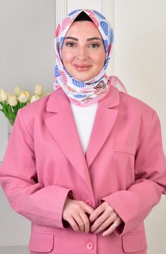 Sugar Soft Cotton Patterned Scarf Pink Sugarsoft00 0242 00_0242