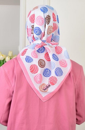 Sugar Soft Cotton Patterned Scarf Pink Sugarsoft00 0242 00_0242