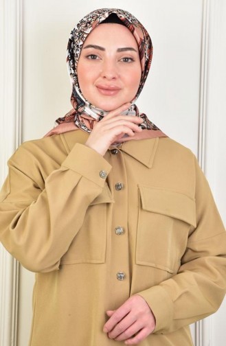 Twill Mixed Pattern Scarf Caramel Twılcını 087 087