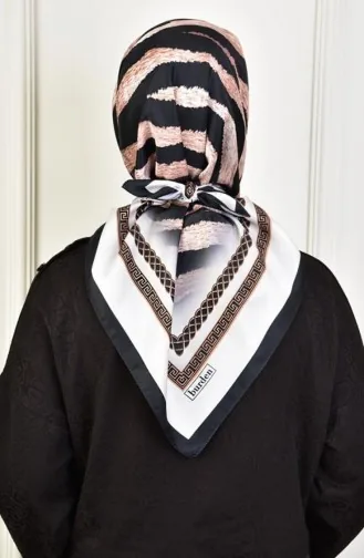 Twill Zebra Desen Eşarp Siyah Twıllzebra 001