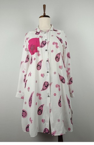 Große Tunika Mit Steindetail Rosa T1686 1030