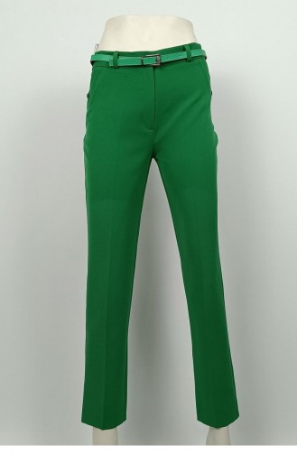Pantalon Long En Tissu Émeraude 3082 1057