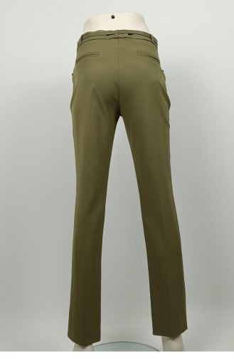 Stoffen Broek Met Lange Pijpen Kaki 3082 1059