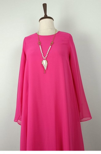 Plus Size Chiffon Tunic Pink T1678 1153