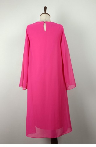 Grote Maten Chiffon Tuniek Roze T1678 1153