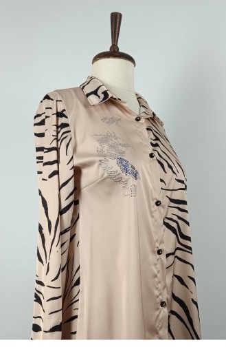 Stone Detailed Plus Size Shirt Vizont1660 804