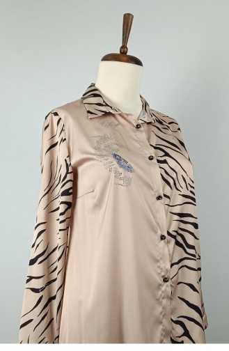 Stone Detailed Plus Size Shirt Vizont1660 804