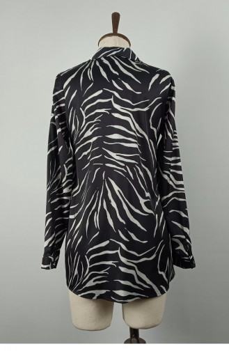Chemise Grande Taille Détaillée En Pierre Noire T1660 805