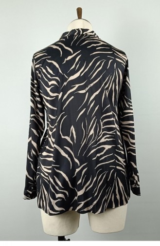Chemise Grande Taille Détaillée En Pierre Noire T1660 805