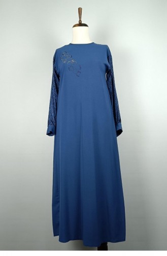 Grote Maten Stone-jurk Blauw 7805 869