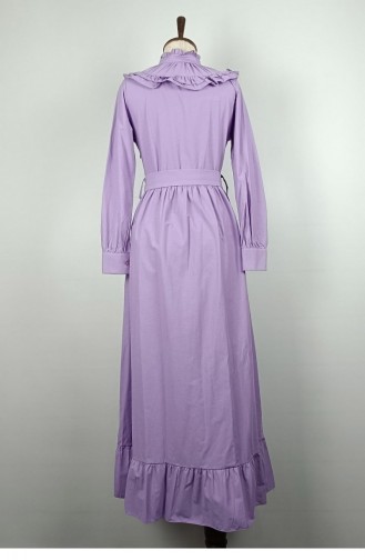 Robe Détaillée à Volants Lilas 7736 929