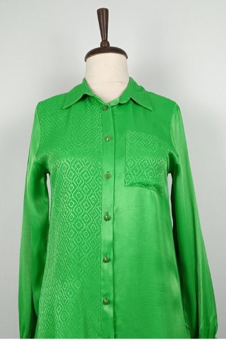 Patterned Plus Size Tunic Green T1695 951