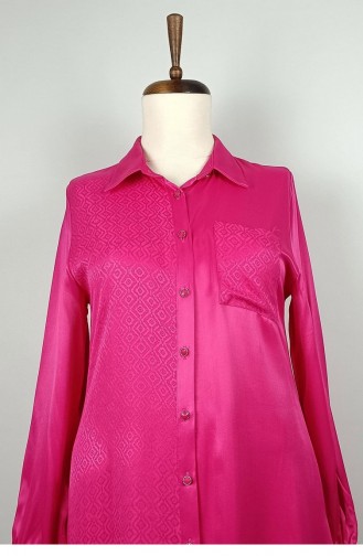 Patterned Plus Size Tunic Pink T1695 952