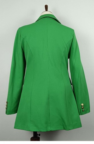 Lange Große Blazerjacke Grün C1003 968